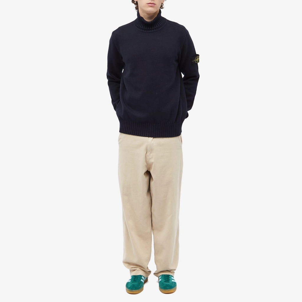 Stone Island Men's Turtle Neck Knit Navy Blue